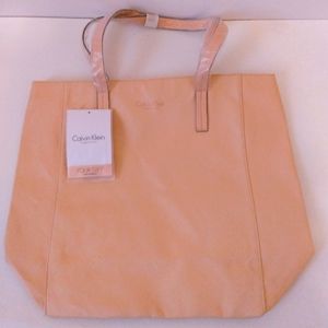 Calvin Klein Fragrance Light Pink Double Handle Beach Travel Tote Bag